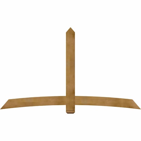 Ekena Millwork Bellingham Rough Sawn Timber Gable Bracket, Western Red Cedar, 96"W x 56"H x 4"D x 6"F, 14/12 Pitch GBW096X56X0406BEL00RWR